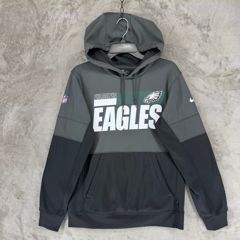 Philadelphia Eagles Nike Hoodie Mens S Gray NFL Football Dri-FIT EUC